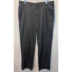Haggar Mens Gray Straight Fit Premium Stretch Dress Pants Size 36x30‎